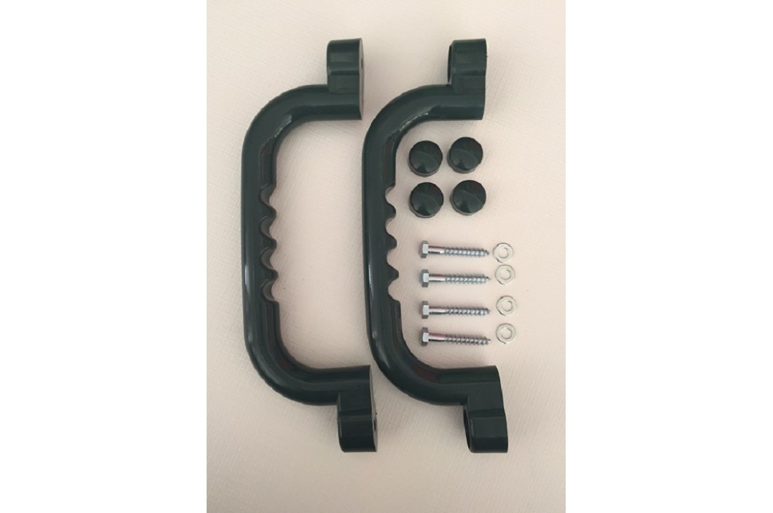 Short Plastic Handle Grips Green